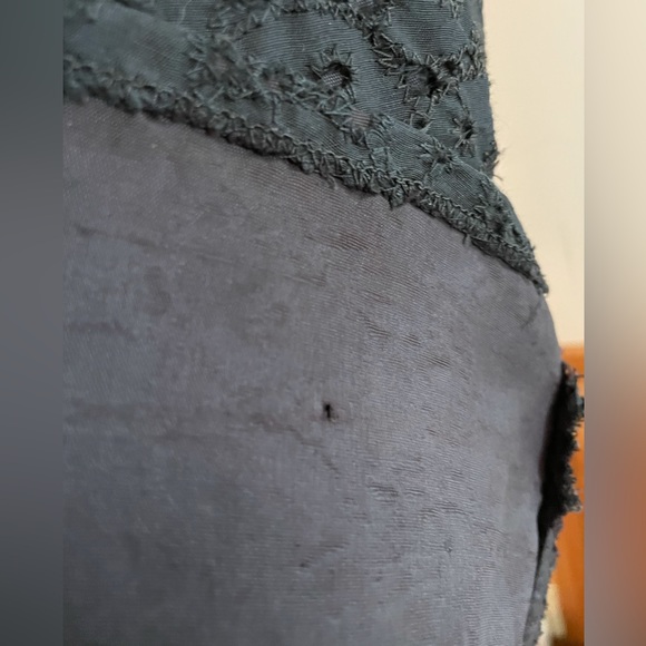 🤩 4/$25  Vintage Quaker Lady Black Eyelet Dress - Picture 9 of 16